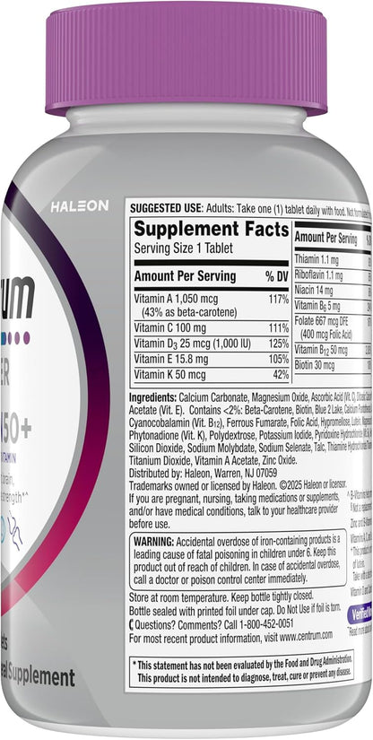 Centrum Silver Women 50+ Multivitamin – Thoughtful Birthday Gift for Mom, Daily Women's Health Supplement - 200 Ct