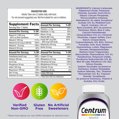 Centrum Silver Women 50+ Multivitamin – Thoughtful Birthday Gift for Mom, Daily Women's Health Supplement - 200 Ct