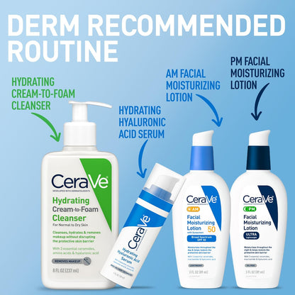CeraVe Hyaluronic Acid Serum – Streamlined Hydration Step for a Clean, Uncluttered Vanity, 1 oz
