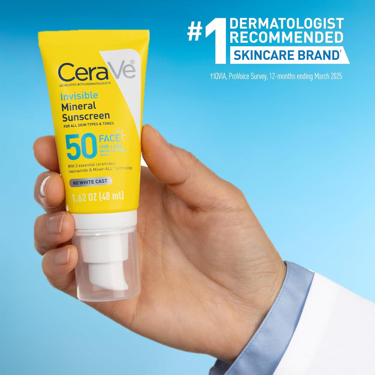 CeraVe Mineral Sunscreen SPF 50 – TSA-Approved Sun Protection for Trips & Outdoors