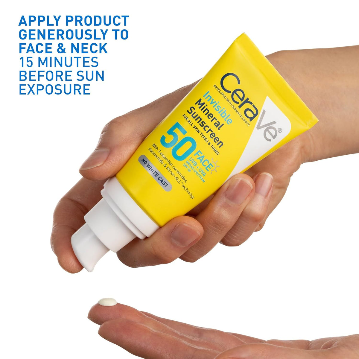 CeraVe Mineral Sunscreen SPF 50 – TSA-Approved Sun Protection for Trips & Outdoors