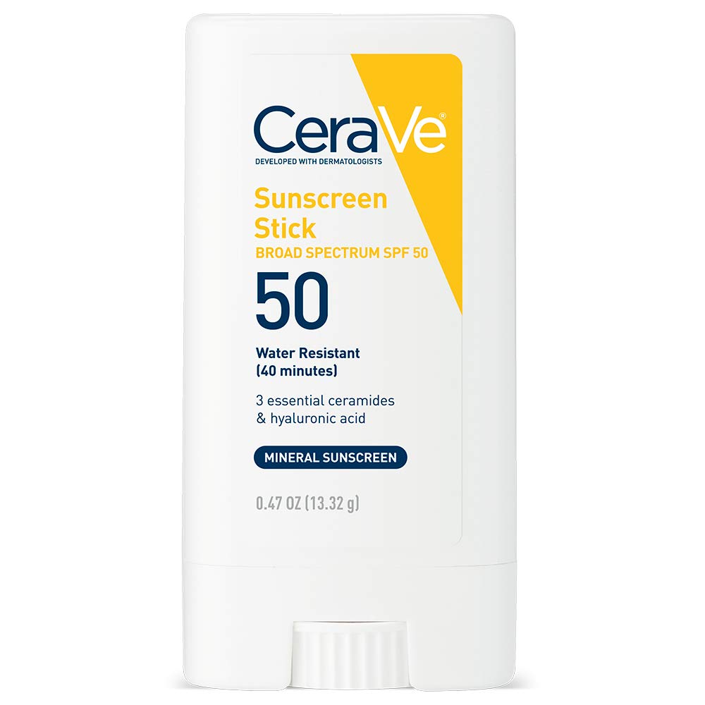 CeraVe Mineral Sunscreen Stick SPF 50 – Barrier-Repairing Sun Care for Post-Workout & Daily Skincare Routines