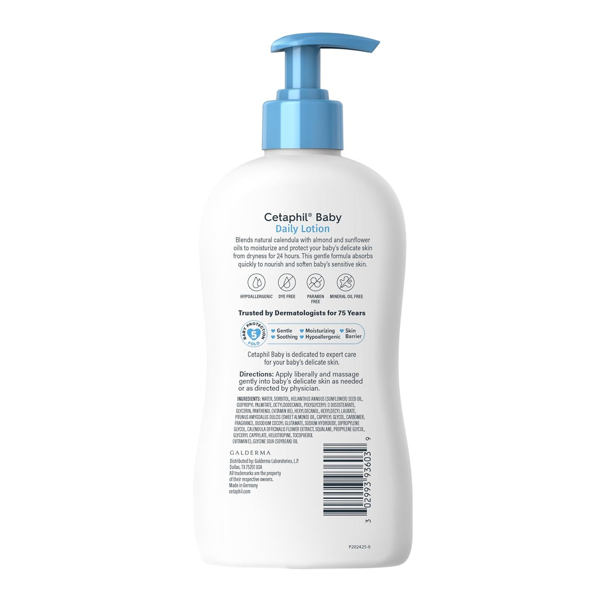 Cetaphil Baby Daily Lotion with Organic Calendula – Pediatrician-Recommended Lotion for Infant Skin, 13.5 Fl. Oz