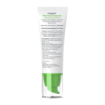 Cetaphil Daily Moisturizer SPF 50 – Gentle Daily UV Protection for Reactive Skin, Clinically Tested Formula