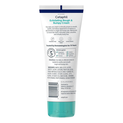 Cetaphil Exfoliating Rough & Bumpy Cream – Evening Wind-Down Skincare Essential, Gentle 20% Urea Body Smoother