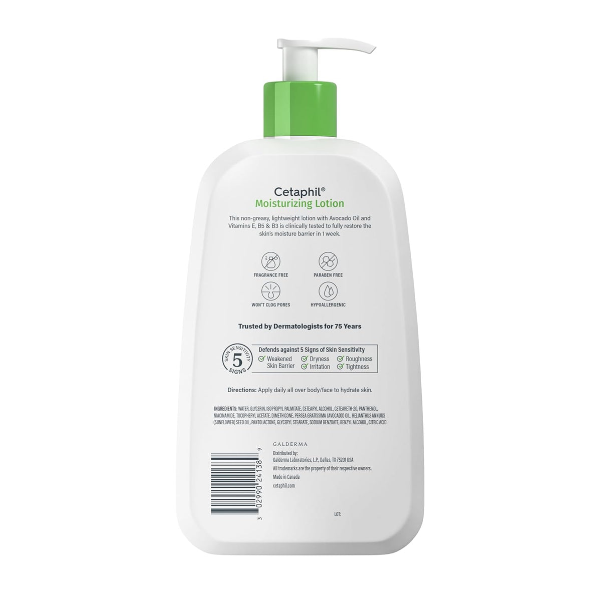 Cetaphil Face & Body Moisturizer – Mindful Skincare Lotion for Sensitive, Reactive Skin