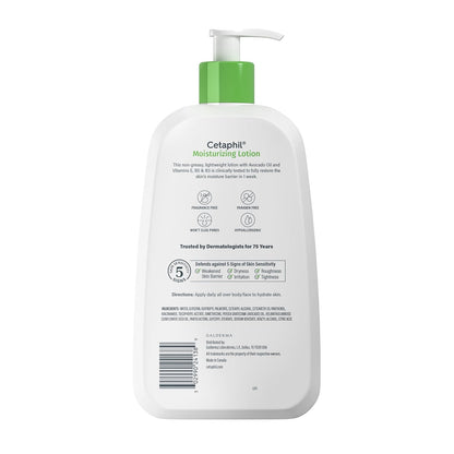 Cetaphil Face & Body Moisturizer – Mindful Skincare Lotion for Sensitive, Reactive Skin