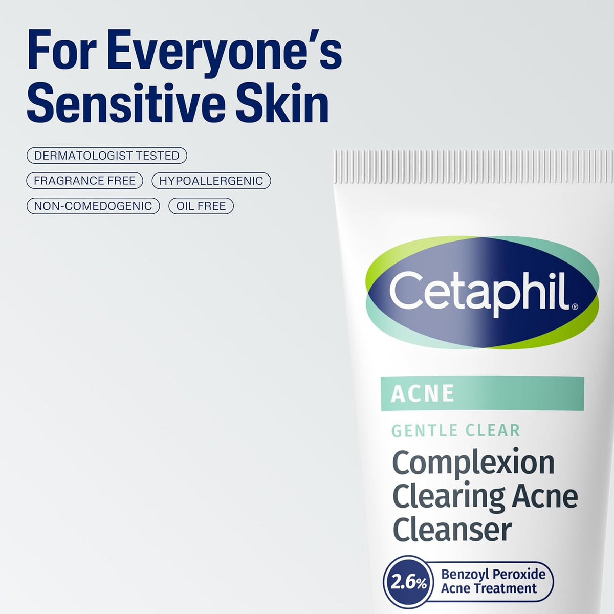 Cetaphil Gentle Clear 2.6% Benzoyl Peroxide Wash – Neutral, No-Frills Acne Care for Intentional Skincare
