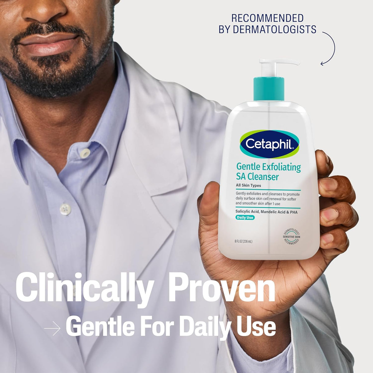 Cetaphil Gentle Exfoliating SA Cleanser – Soothing Acid Wash for Sensitive Skin Vanity & Personal Care Reset