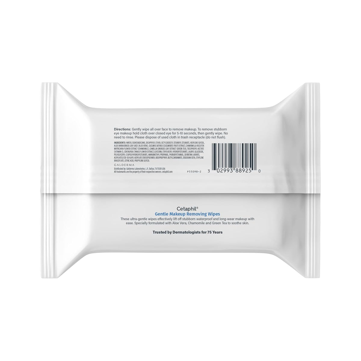 Cetaphil Gentle Makeup Remover Wipes – Stress-Relief Skincare Step for Sensitive Skin, Hyaluronic Acid Hydration