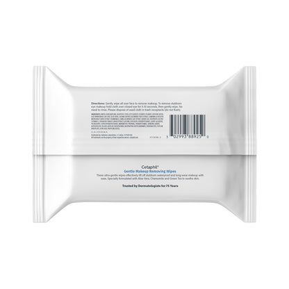 Cetaphil Gentle Makeup Remover Wipes – Stress-Relief Skincare Step for Sensitive Skin, Hyaluronic Acid Hydration