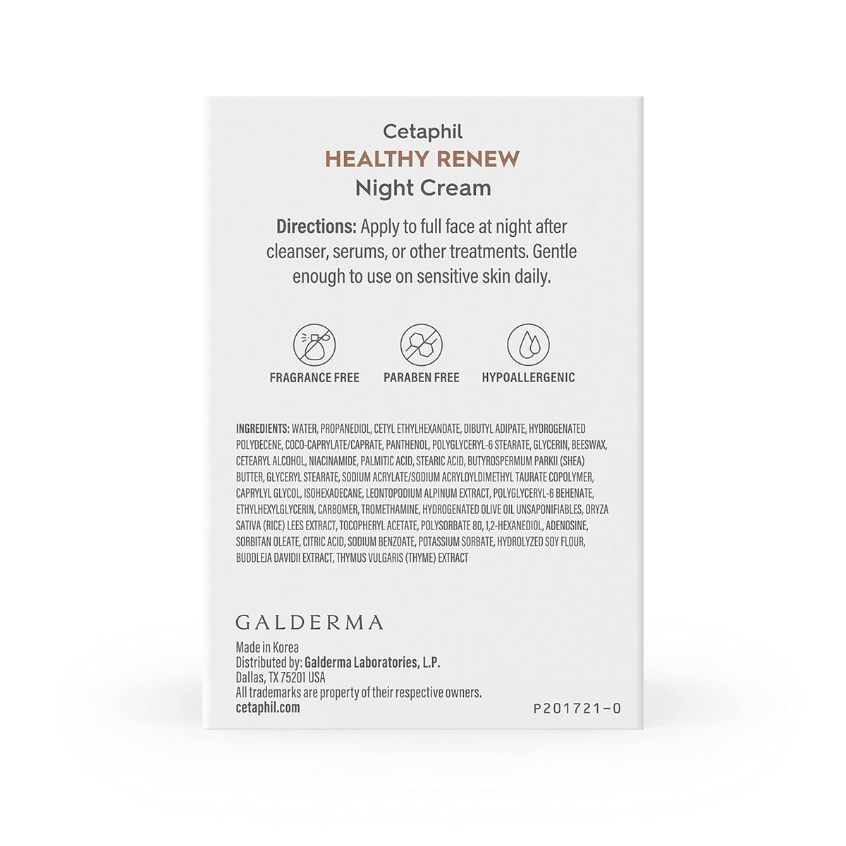 Cetaphil Healthy Renew Night Cream – Mindfulness Evening Routine for Eczema-Prone Skin, 48-Hour Hydration
