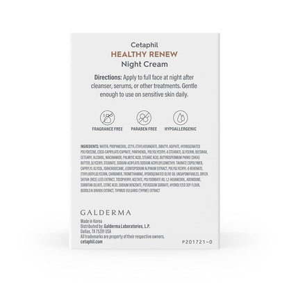 Cetaphil Healthy Renew Night Cream – Mindfulness Evening Routine for Eczema-Prone Skin, 48-Hour Hydration