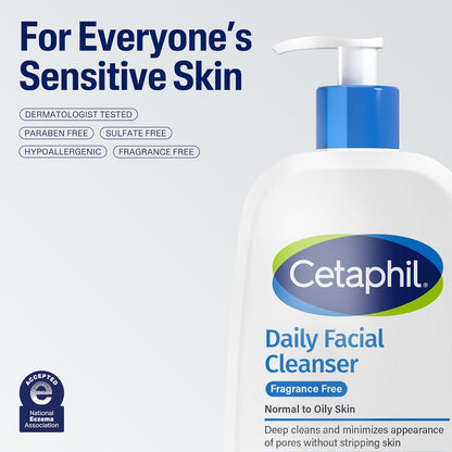 Cetaphil Hydrating Foaming Cleanser – Spa-Style Wind-Down for Sensitive, Acne-Prone Skin, 16 Oz