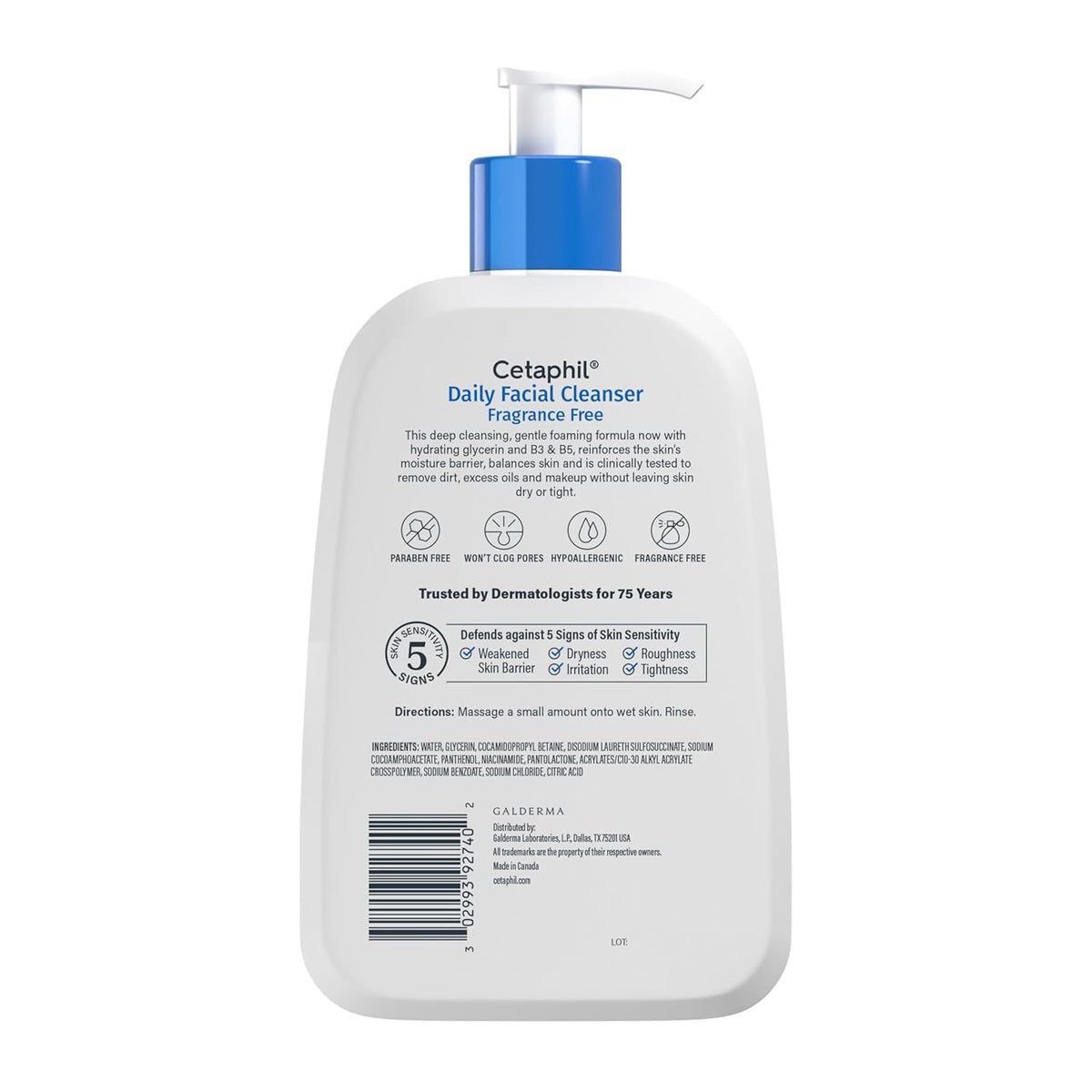 Cetaphil Hydrating Foaming Cleanser – Spa-Style Wind-Down for Sensitive, Acne-Prone Skin, 16 Oz
