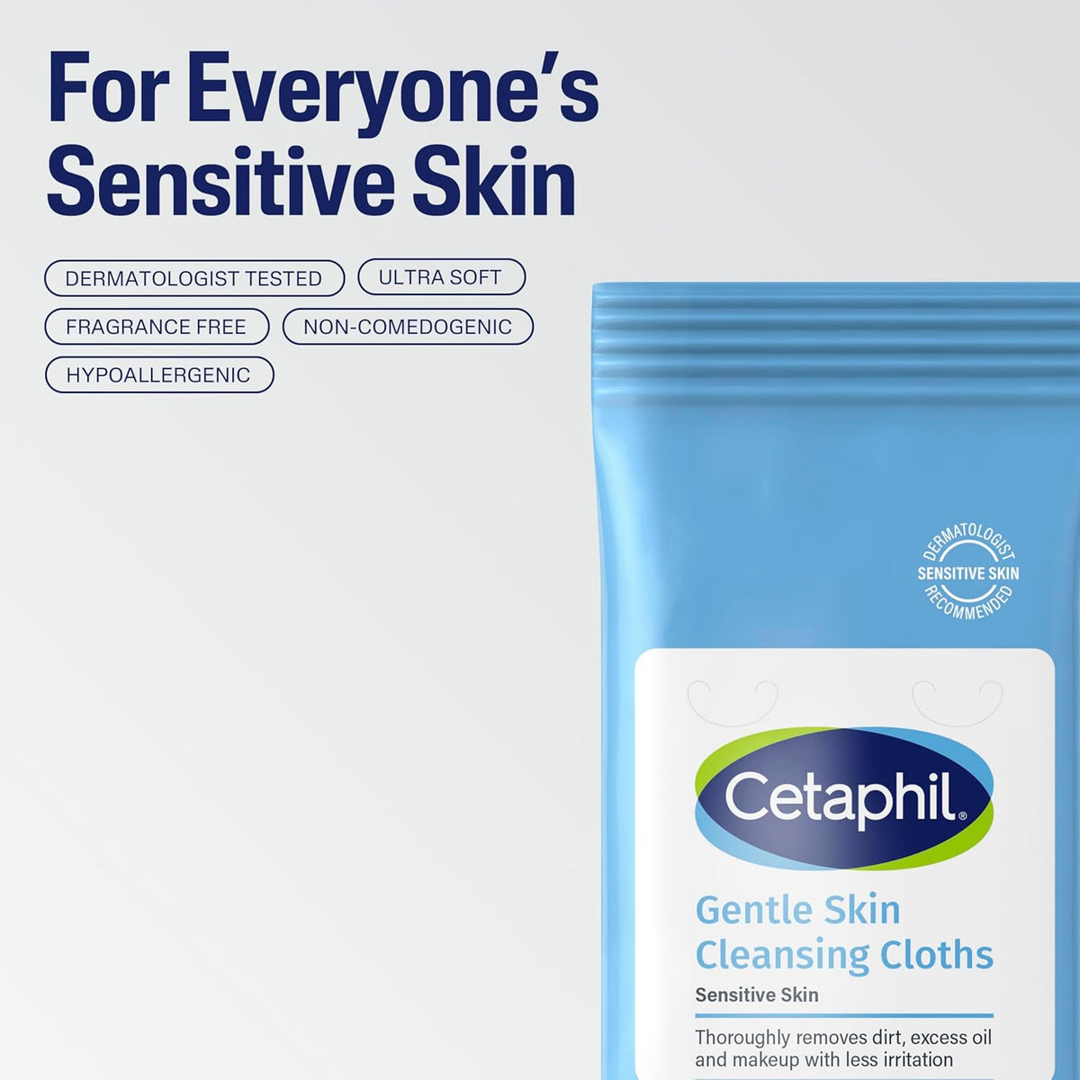 Cetaphil Hypoallergenic Body Wipes – On the Go Cloths for Hiking, Camping, and Outdoor Dining