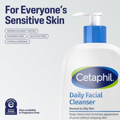 Cetaphil Hypoallergenic Face Wash – Dermatologist-Approved Housewarming Gift for Roommates
