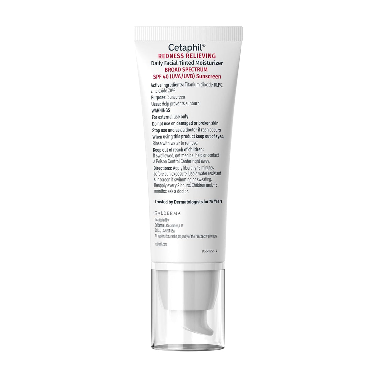CETAPHIL Redness Relieving Daily Facial Moisturizer SPF 40 – Daily Hydration and Sun Protection for Reactive Skin Wellness