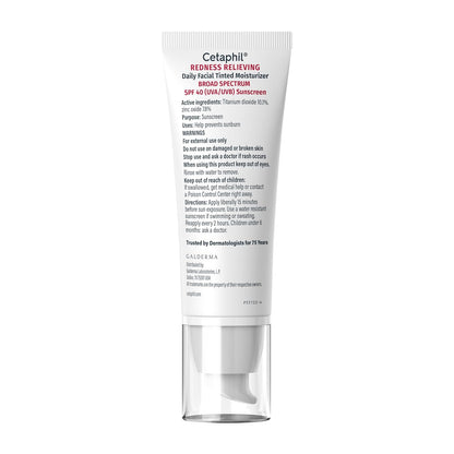 CETAPHIL Redness Relieving Daily Facial Moisturizer SPF 40 – Daily Hydration and Sun Protection for Reactive Skin Wellness