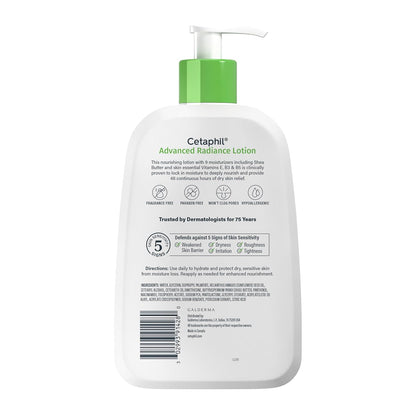 Cetaphil Sensitive Skin Body Lotion – Niacinamide Shea Butter Moisturizer for Spa Style Bath Time Routine
