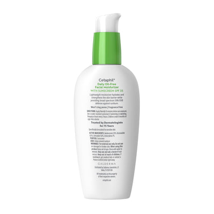 Cetaphil SPF 35 Daily Face Lotion – Broad Spectrum UV Defense for Outdoor Dining and Backyard Lounging, Sensitive Skin Friendly