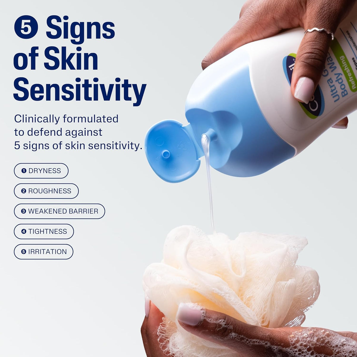 Cetaphil Ultra Gentle Refreshing Body Wash — Soothing Aloe Vera Body Wash for a Self-Care Ritual on Dry, Reactive Skin