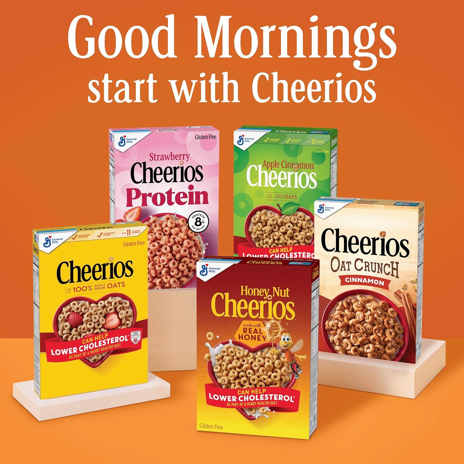 Cheerios Hearty Nut Medley Maple Cinnamon – Office Breakfast Cereal for Sustained Energy Without the Heavy Feeling, 20 oz