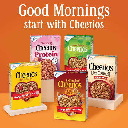 Cheerios Hearty Nut Medley Maple Cinnamon – Office Breakfast Cereal for Sustained Energy Without the Heavy Feeling, 20 oz