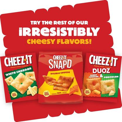 Cheez-It Grooves Sharp White Cheddar Crackers – School Snack and Lunchbox Staple for Kids' Backpacks and Bento Boxes, 17oz Box