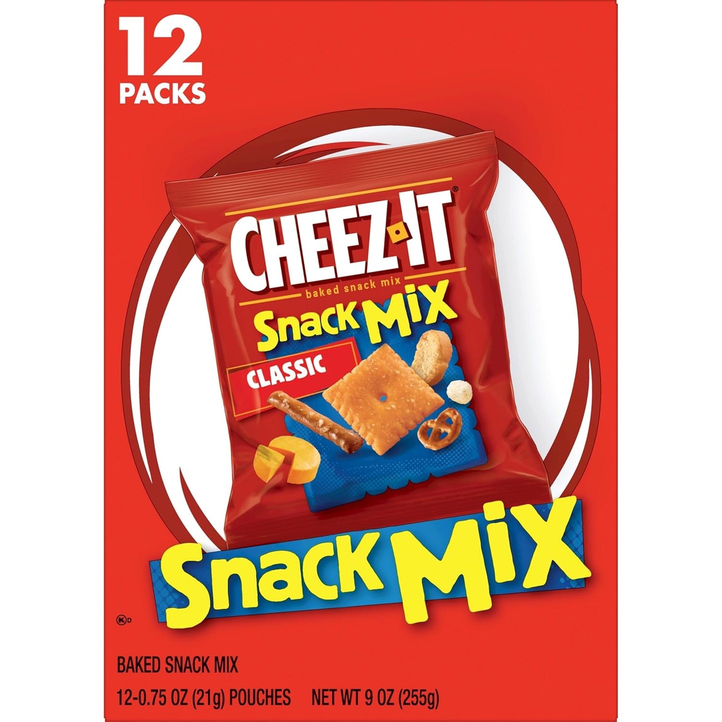 Cheez-It Snack Mix, Travel Snack Variety for Commuters, Pre-Portioned Pouches for Hotel Rooms and Coolers