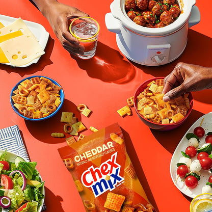 Chex Mix Cheddar Snack Mix – Portable Travel Snack for Long Drives, 13.5 oz