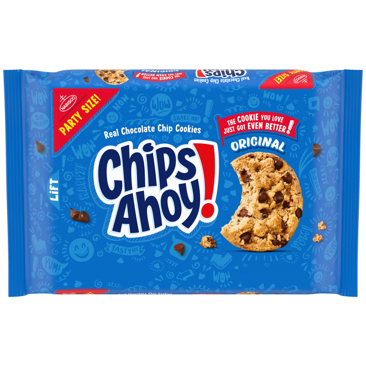CHIPS AHOY! Chewy Confetti Cake & Original Chocolate Chip Cookies Simple Variety Pack with Two Family Size Pouches, Less Clutter, One Purchase