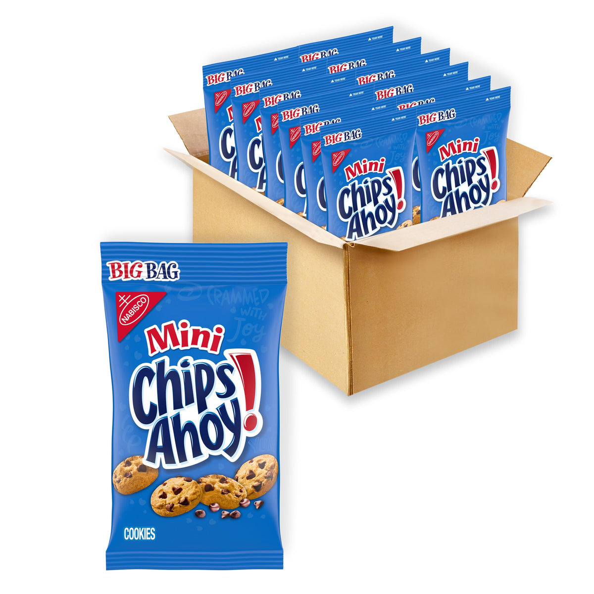 CHIPS AHOY! Chewy Confetti Cake & Original Chocolate Chip Cookies Simple Variety Pack with Two Family Size Pouches, Less Clutter, One Purchase