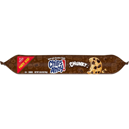 CHIPS AHOY! Chunky Fudgy Cookies Party Size – Streamlined Bulk Snack for Intentional Households, 24.75 oz