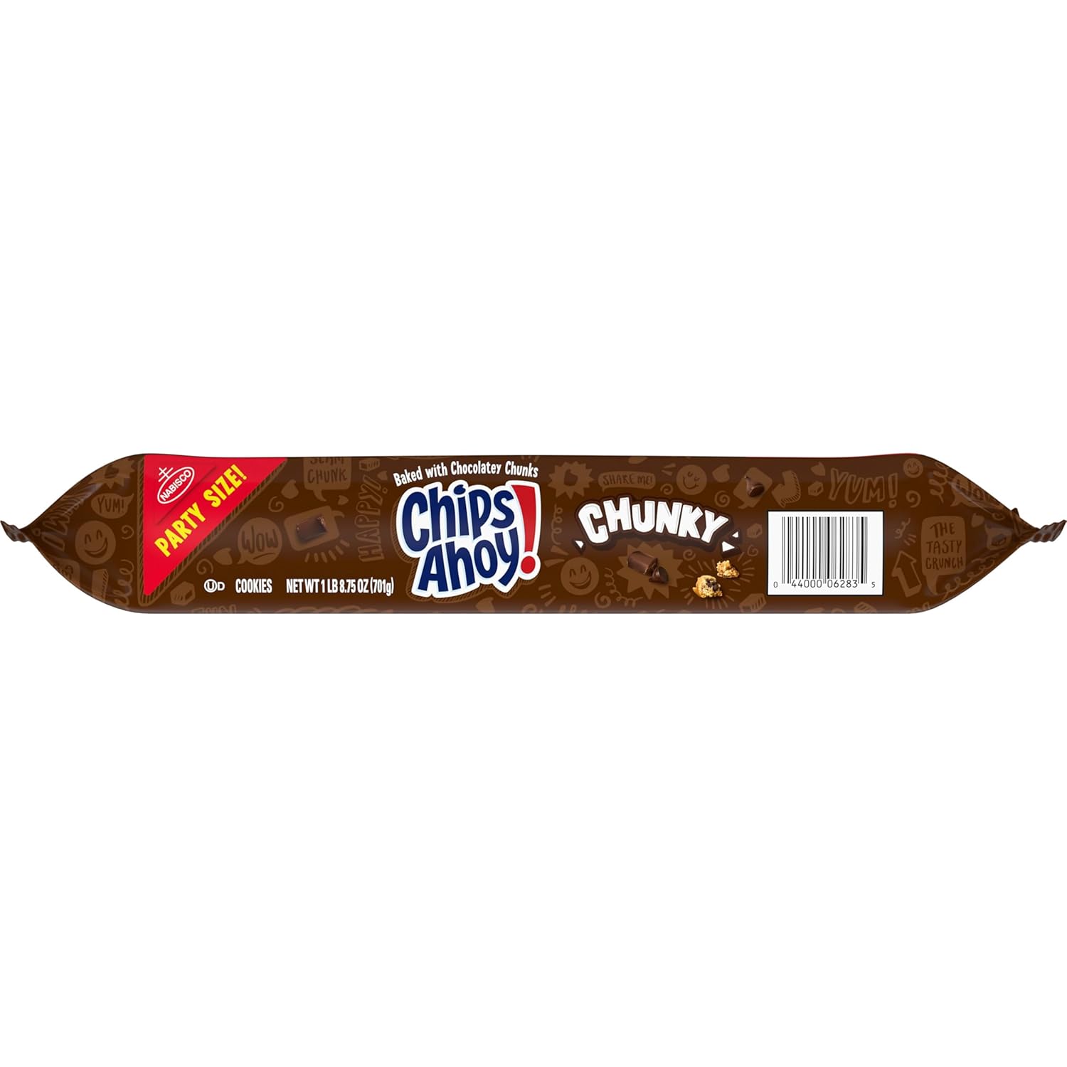 CHIPS AHOY! Chunky Fudgy Cookies Party Size – Streamlined Bulk Snack for Intentional Households, 24.75 oz