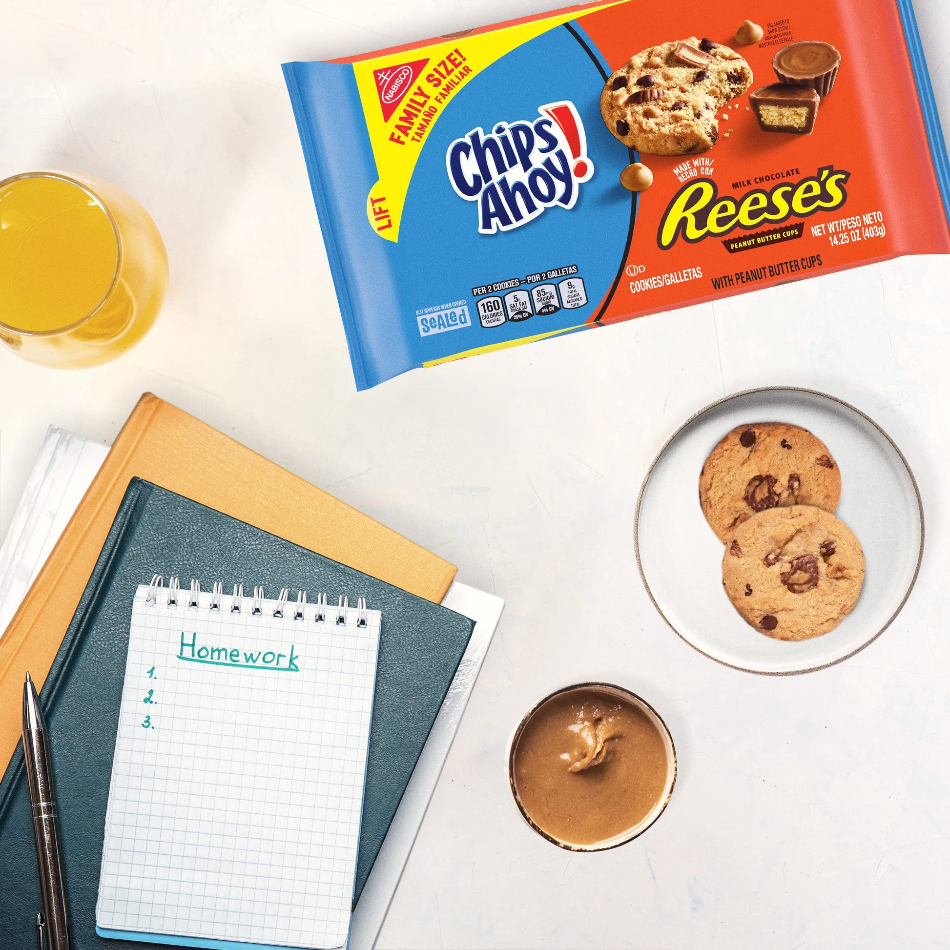 CHIPS AHOY! Reese's Peanut Butter Cup Cookies, Ready-to-Give Snack Basket Addition for Office and Housewarming
