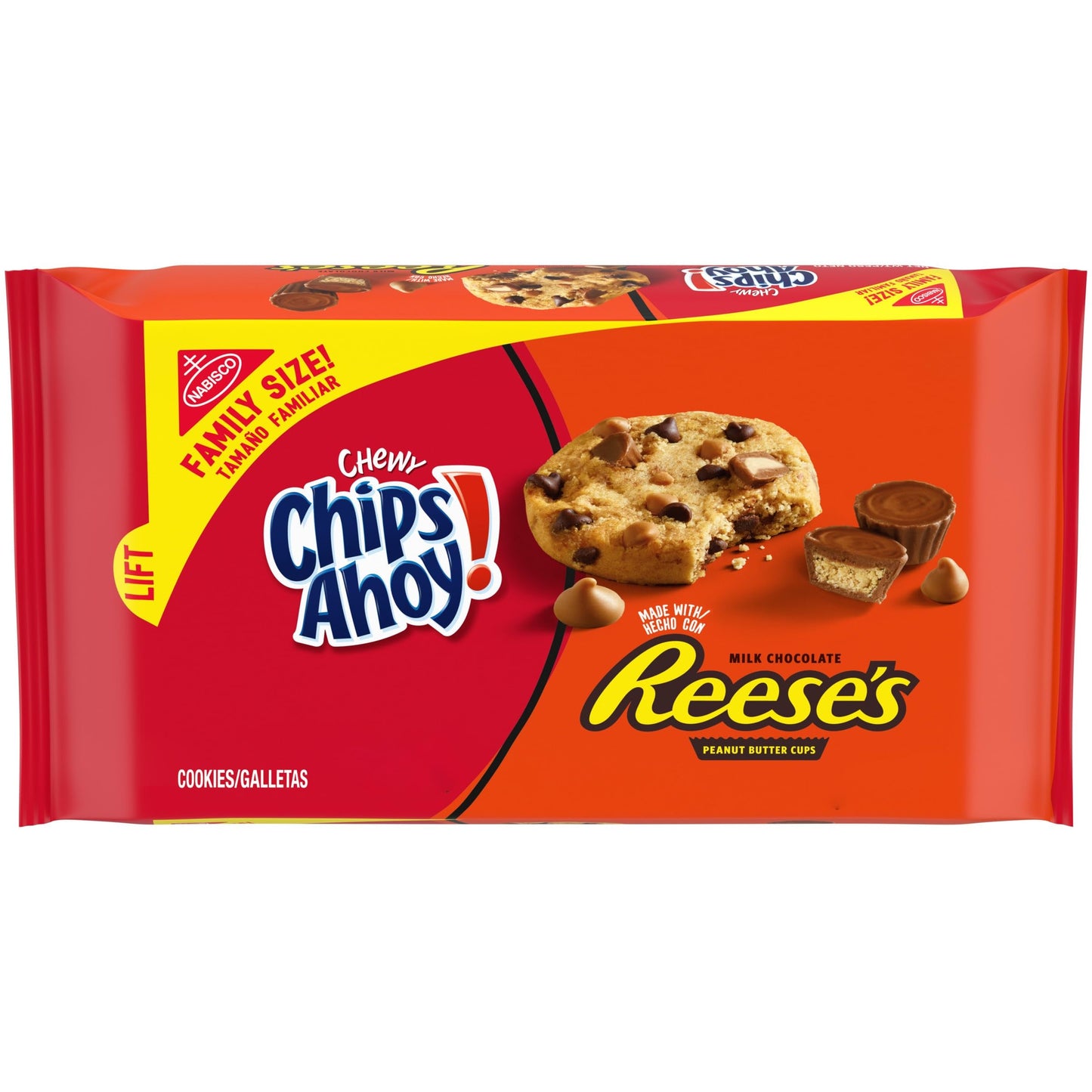 CHIPS AHOY! Soft Baked Reese's Peanut Butter Cup Cookies, Quick Desk Drawer Snack for Busy Professionals