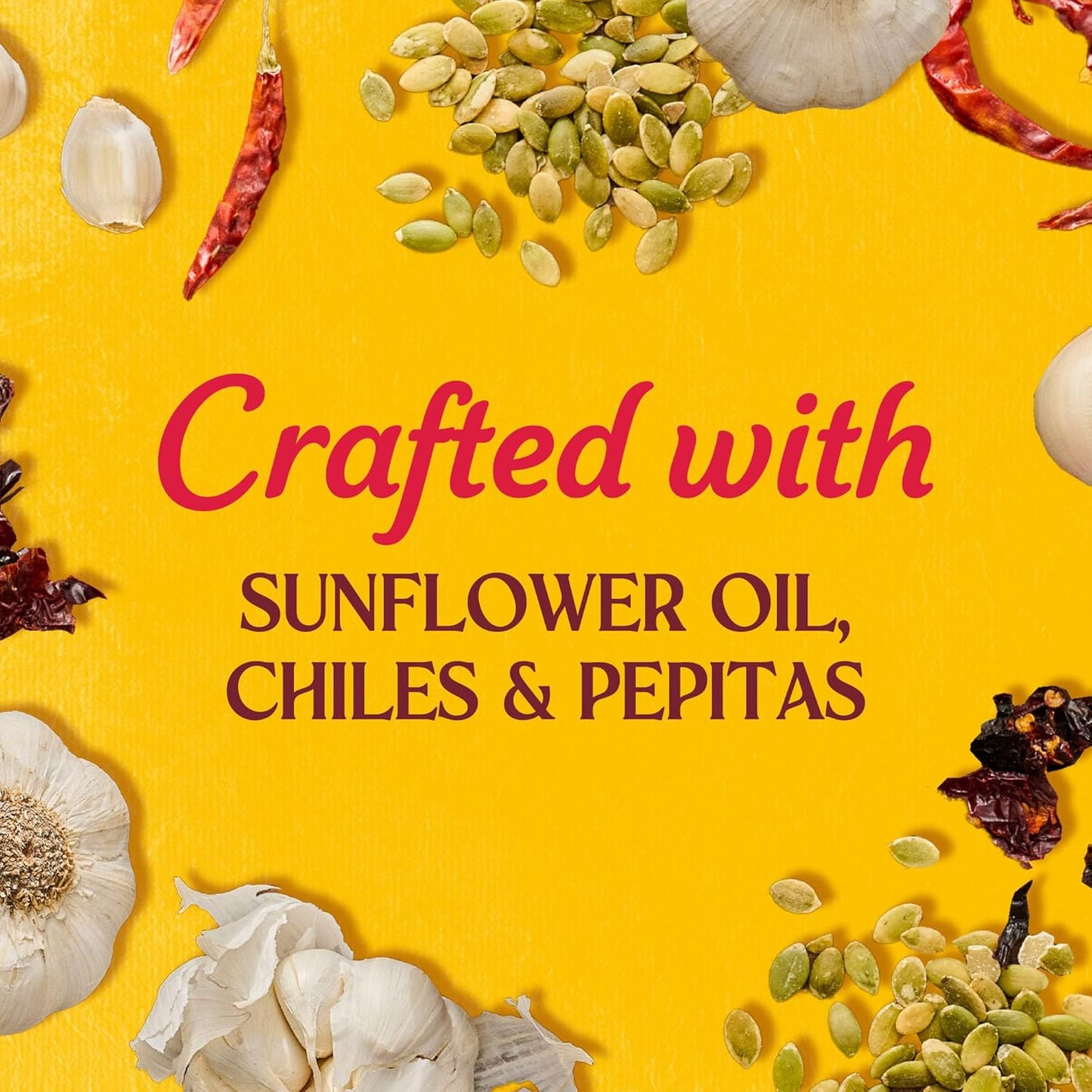 Cholula Chiles & Pepitas Chili Crisp – Camping and Picnic Condiment for One-Pan Meals and Sandwiches, 8 oz