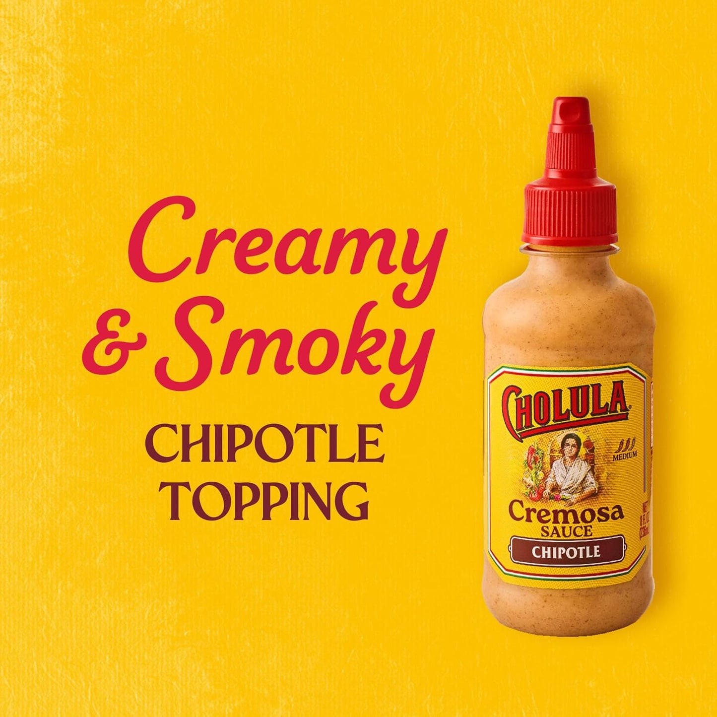 Cholula Chipotle Cremosa Sauce – Smoky Plant-Forward Bowl Topping for Clean Ingredient Lifestyles, 8 fl oz