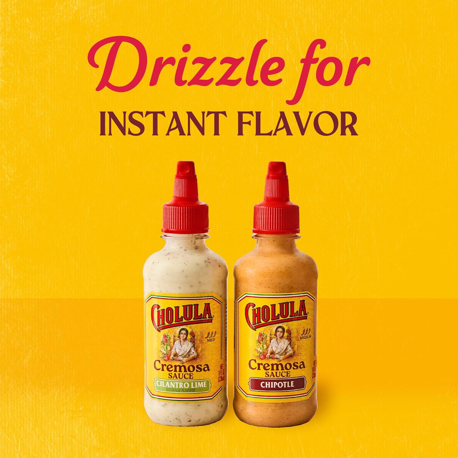 Cholula Cilantro Lime Creamy Sauce – 30-Second Drizzle for Busy Cooks Making Tostadas, Enchiladas & Sandwich Spreads, 8 oz