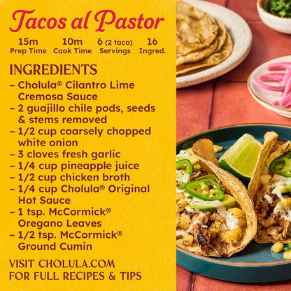Cholula Cilantro Lime Creamy Sauce – 30-Second Drizzle for Busy Cooks Making Tostadas, Enchiladas & Sandwich Spreads, 8 oz
