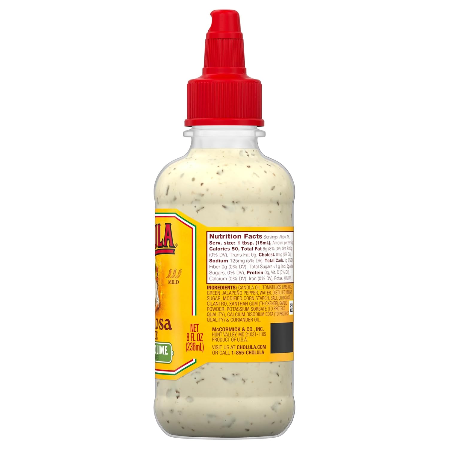 Cholula Cilantro Lime Creamy Sauce – 30-Second Drizzle for Busy Cooks Making Tostadas, Enchiladas & Sandwich Spreads, 8 oz