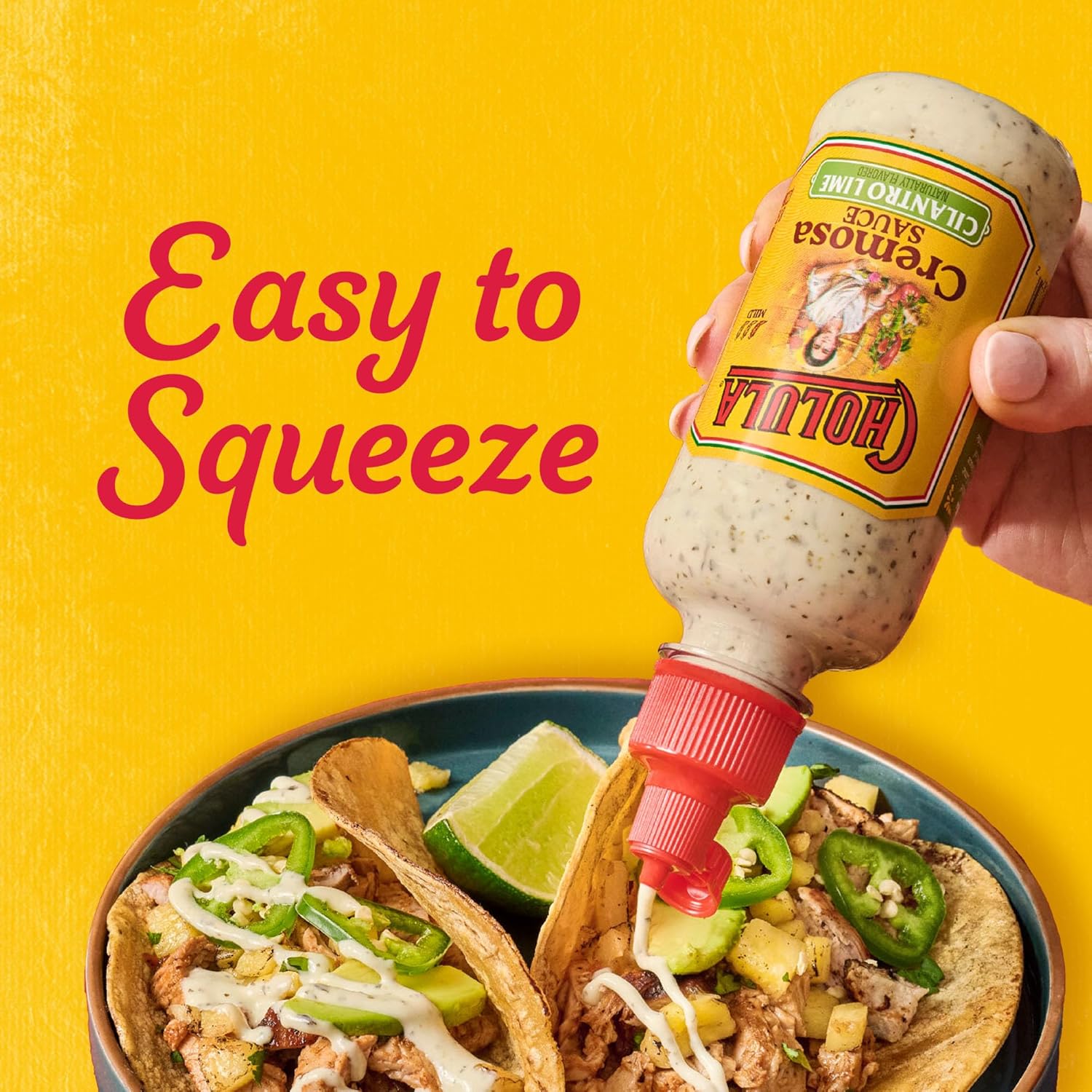 Cholula Cilantro Lime Creamy Sauce – 30-Second Drizzle for Busy Cooks Making Tostadas, Enchiladas & Sandwich Spreads, 8 oz