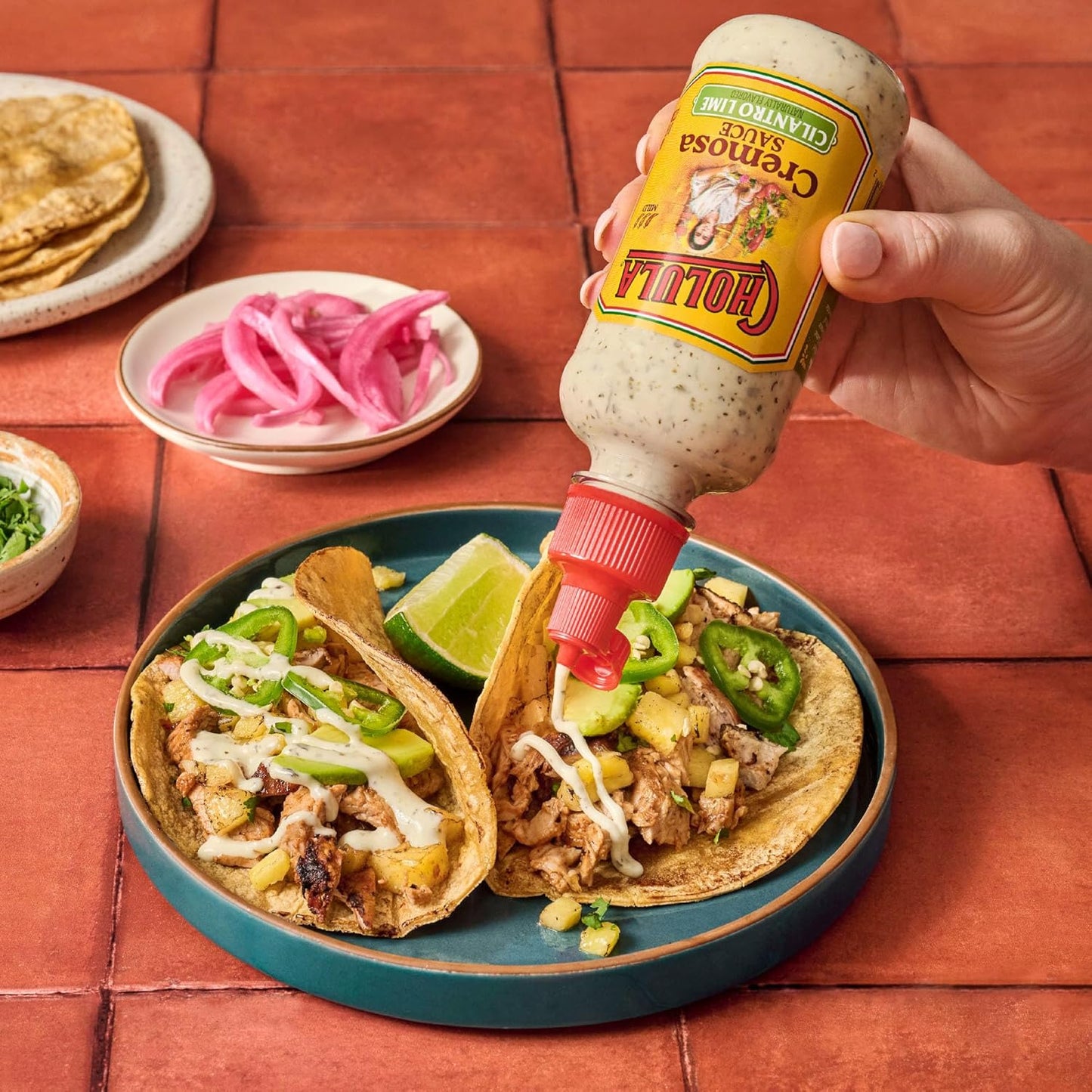 Cholula Cilantro Lime Creamy Sauce – 30-Second Drizzle for Busy Cooks Making Tostadas, Enchiladas & Sandwich Spreads, 8 oz