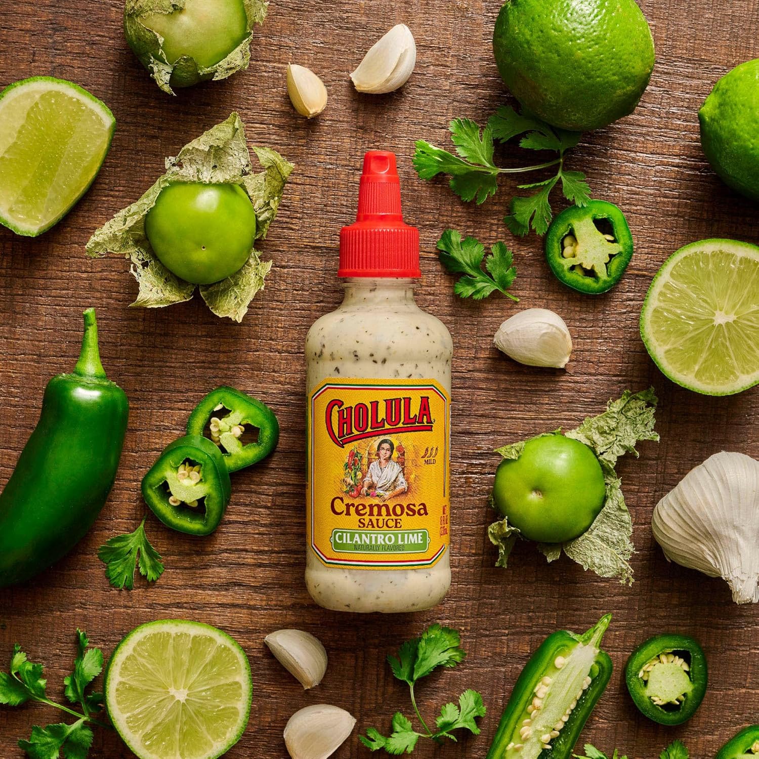Cholula Cilantro Lime Creamy Sauce – 30-Second Drizzle for Busy Cooks Making Tostadas, Enchiladas & Sandwich Spreads, 8 oz