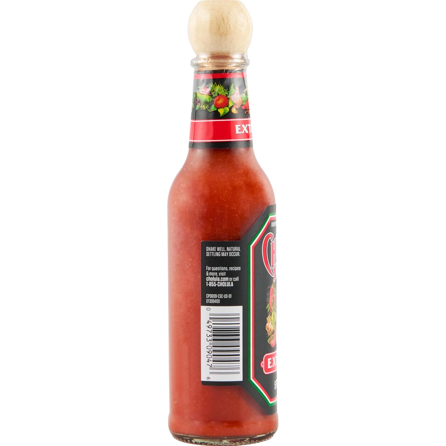 Cholula Hot Sauce Extra Hot – Picnic and Patio Pizza Drizzle, Compact 5 oz Bottle