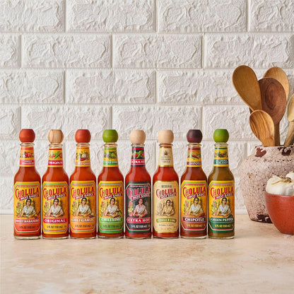 Cholula Hot Sauce Extra Hot – Picnic and Patio Pizza Drizzle, Compact 5 oz Bottle