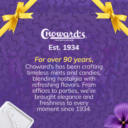 Choward's Violet Mints 6-Pack – Low-Calorie Individually Wrapped Candy for Kids' Lunches, Sports Bags, and After-School Treats