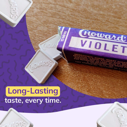 Choward's Violet Mints 6-Pack – Low-Calorie Individually Wrapped Candy for Kids' Lunches, Sports Bags, and After-School Treats