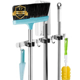 AceMining Wall Mount Broom and Mop Organizer – Time-Saving Storage Solution for Shared Homes and Daily Cleaning Efficiency